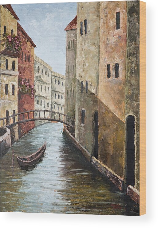 Venice Wood Print featuring the painting Morning Shadows by Darice Machel McGuire