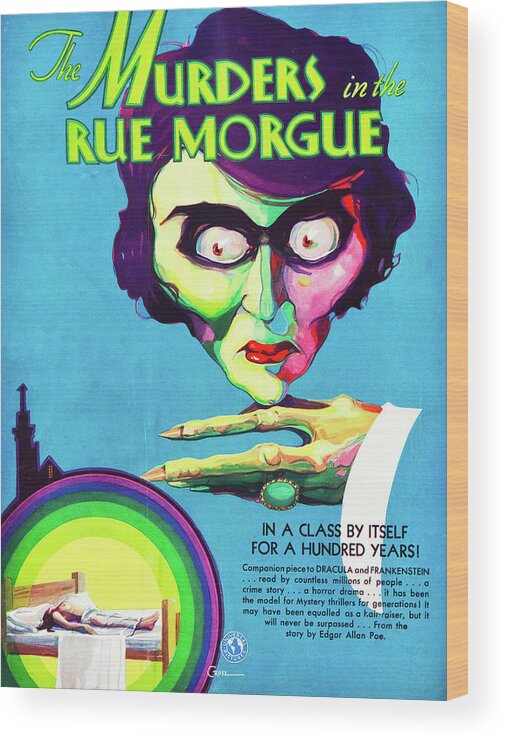 Murders In The Rue Morgue Wood Print featuring the photograph Murders in the Rue Morgue, 1931 by Vintage Hollywood Archive