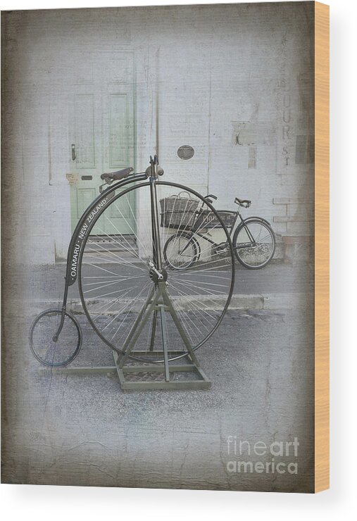 The First High Bicycle Or Wood Print featuring the photograph On Your Bike by Elaine Teague