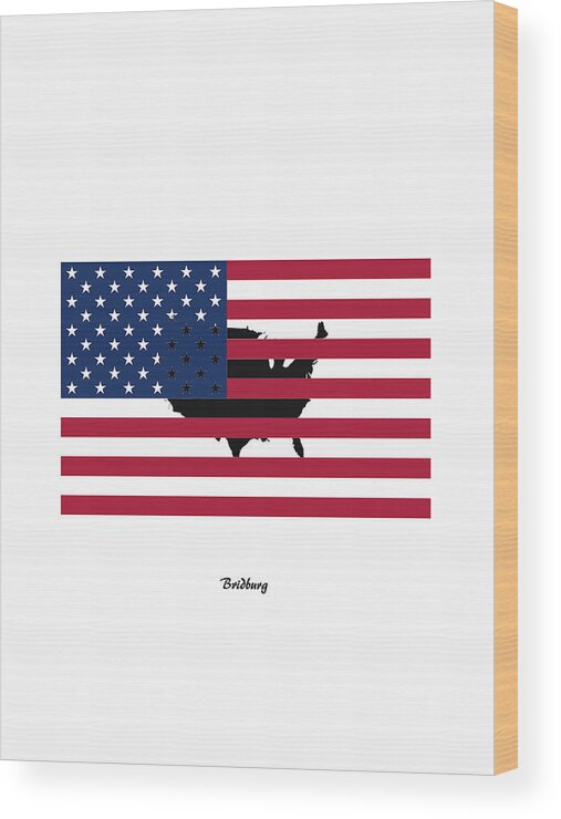 America Behind Bars Wood Print featuring the digital art Recent 10 by David Bridburg