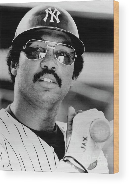 American League Baseball Wood Print featuring the photograph Reggie Jackson by National Baseball Hall Of Fame Library