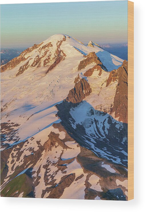 Mount Baker Wood Print featuring the photograph Ridge to Summit by Michael Rauwolf