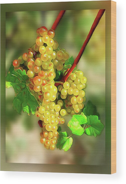 Fruit Wood Print featuring the photograph Ripe For The Picking - Chardonnay by Leslie Montgomery