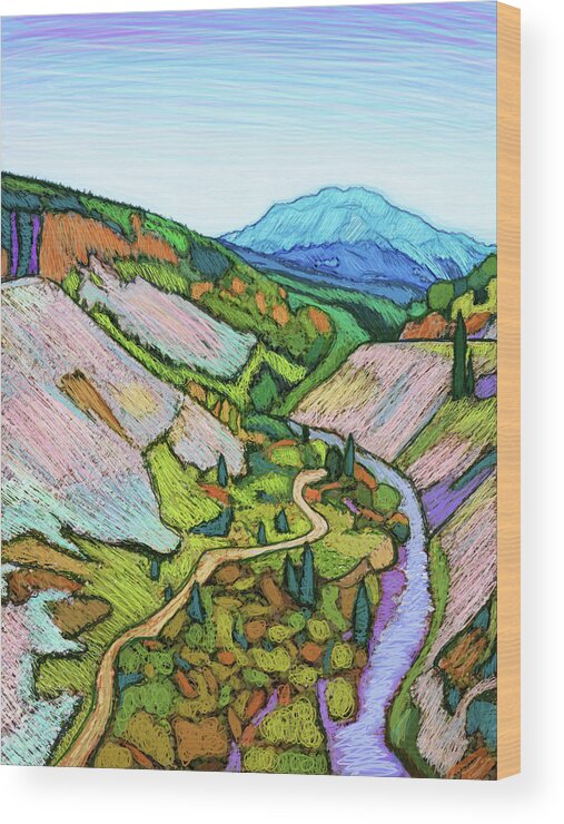 Durango Wood Print featuring the digital art Road To Silverton by Rod Whyte