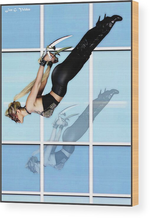 Skydriver Wood Print featuring the photograph SkyDiver by Jon Volden