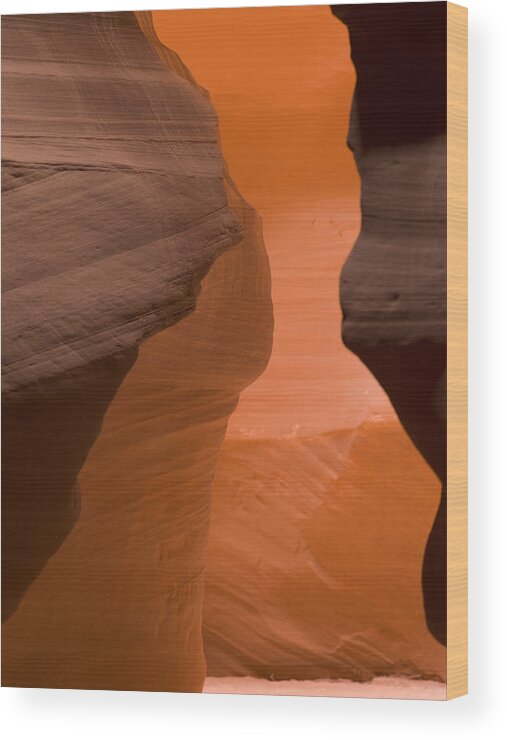 Scenics Wood Print featuring the photograph Slot canyon by Fotosearch