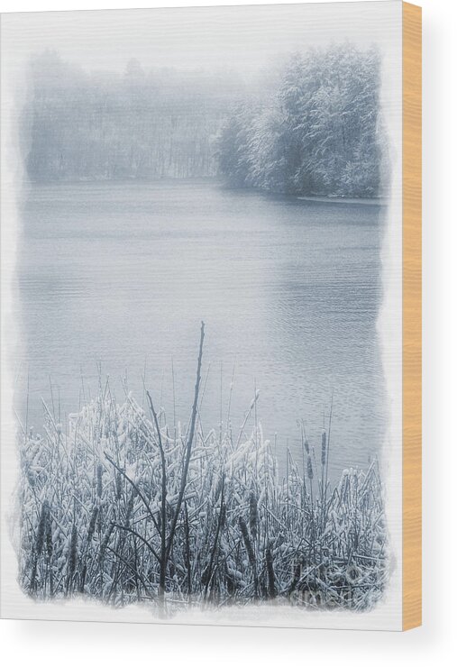 Snowfall Wood Print featuring the digital art Snowy River Landscape by Phil Perkins