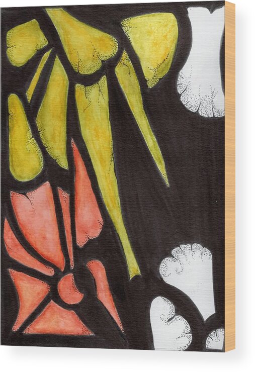 Yellow Wood Print featuring the painting Swallowtail by Misty Morehead