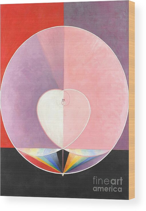 The Dove Wood Print featuring the painting The Dove, No. 02, Group IX-UW, No. 26 by Hilma af Klint