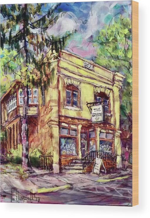 Painting Wood Print featuring the painting The Gem Shop by Les Leffingwell