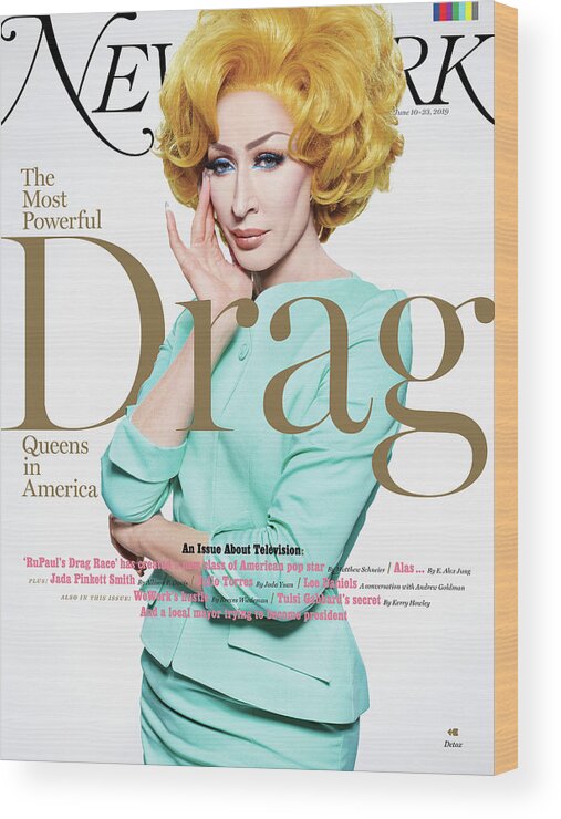 Celebrity Wood Print featuring the photograph The Most Powerful Drag Queens In America, Detox by Martin Schoeller