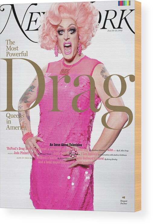Celebrity Wood Print featuring the photograph The Most Powerful Drag Queens In America, Tempest DuJour by Martin Schoeller