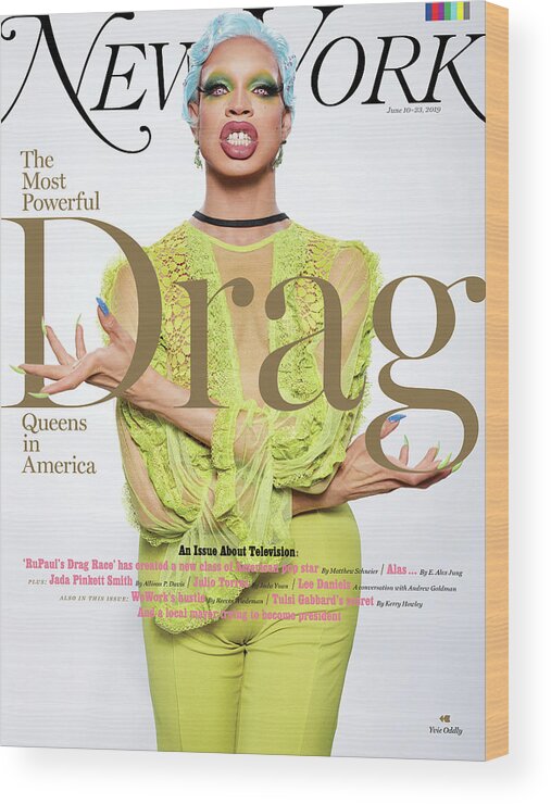 Celebrity Wood Print featuring the digital art The Most Powerful Drag Queens In America, Yvie Oddly by Martin Schoeller
