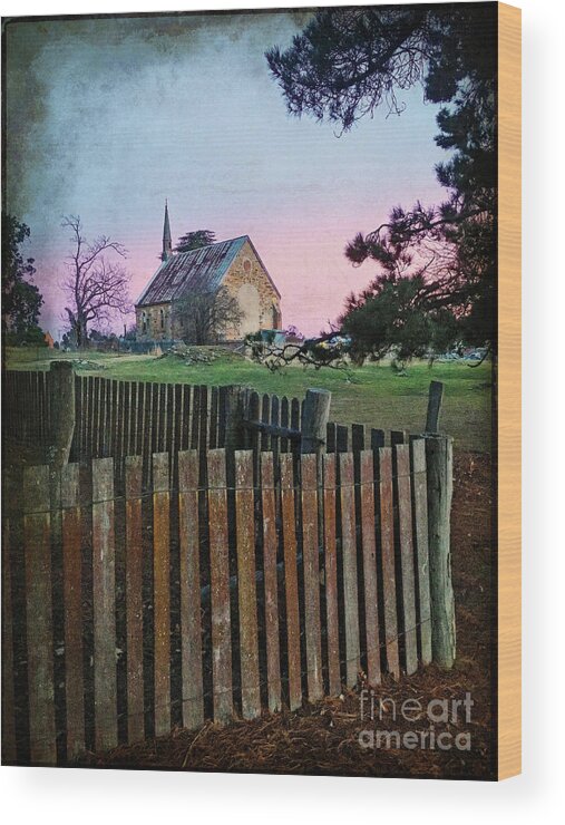 Church Wood Print featuring the photograph The Quiet Dusk by Russell Brown