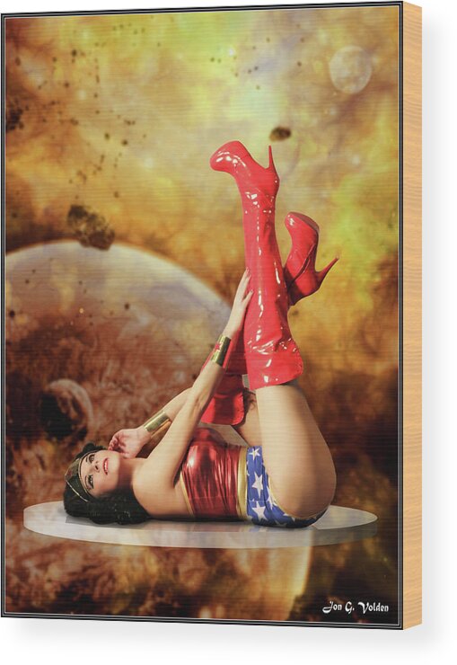 Wonder Woman Wood Print featuring the photograph Wonder Woman by Jon Volden