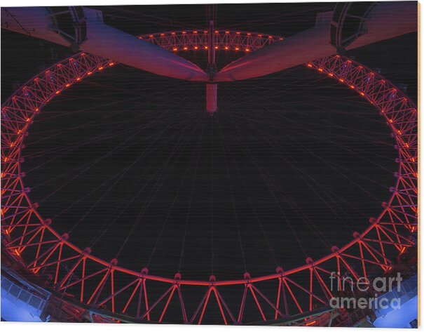 London Eye Wood Print featuring the photograph Abstract eye by Steev Stamford