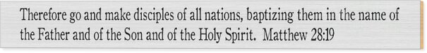 Bible Wood Print featuring the painting Matthew 28 19 Scripture Stick Christian Wall Art by Mark Lawrence