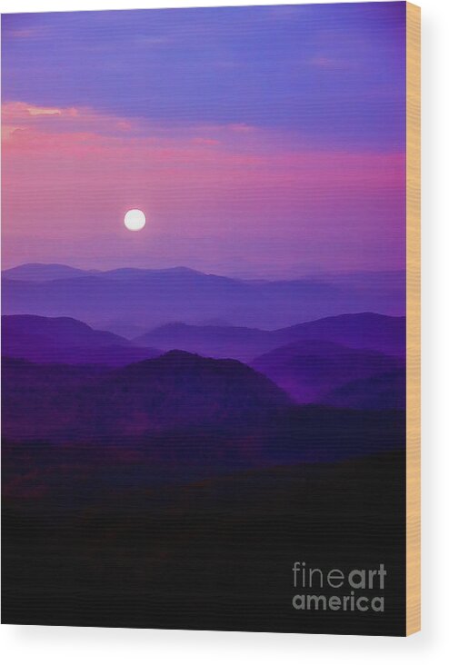 Sunrise Wood Print featuring the photograph Blue Ridge Sunrise #1 by Thomas R Fletcher