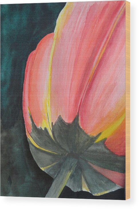 Tulip Wood Print featuring the painting Looking Up #4 by Betty-Anne McDonald