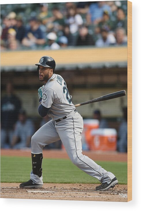 Game Two Wood Print featuring the photograph Seattle Mariners V Oakland Athletics - by Thearon W. Henderson