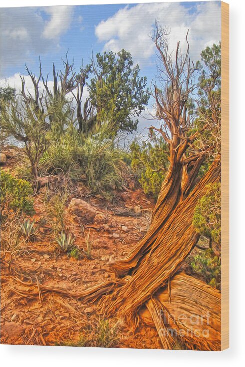 Sedona Arizona Wood Print featuring the painting Sedona Arizona #28 by Gregory Dyer