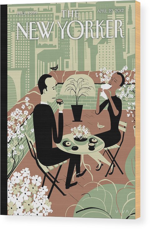 Garden Wood Print featuring the painting The Joys of the Outdoors by Frank Viva