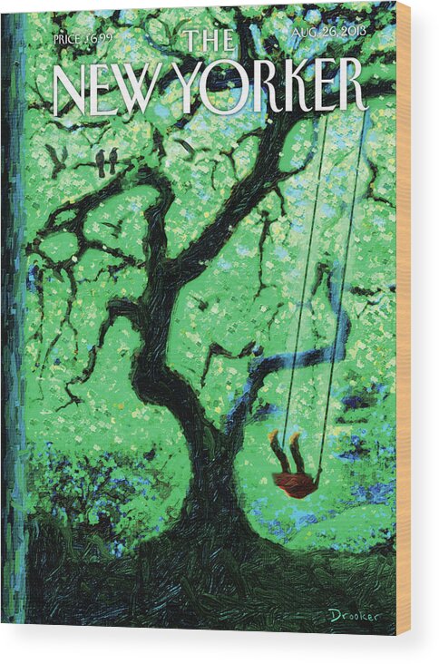 Summer Wood Print featuring the painting The Eternal Summer by Eric Drooker