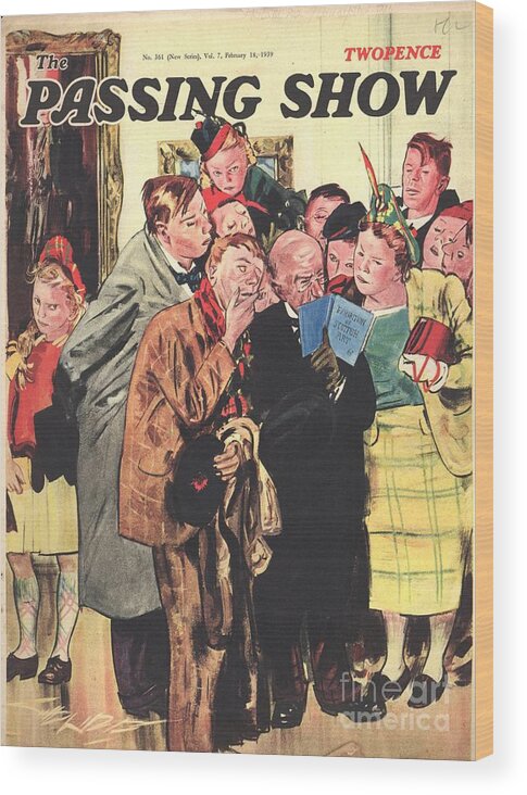 Art Wood Print featuring the drawing 1930s,uk,the Passing Show,magazine Cover #9 by The Advertising Archives