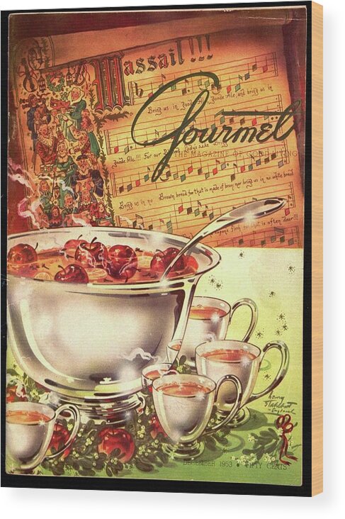 Illustration Wood Print featuring the photograph A Gourmet Cover Of Apples by Henry Stahlhut