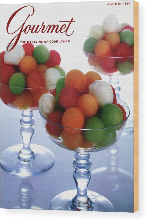 Food Wood Print featuring the photograph A Gourmet Cover Of Melon Balls by Romulo Yanes