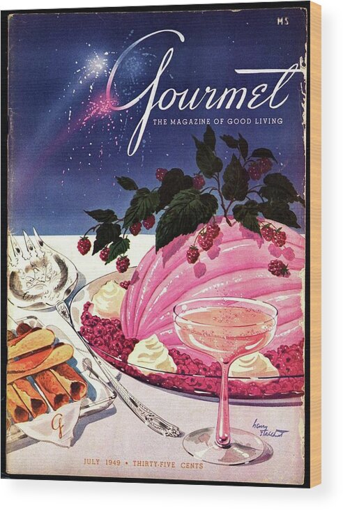 Illustration Wood Print featuring the photograph A Gourmet Cover Of Mousse by Henry Stahlhut