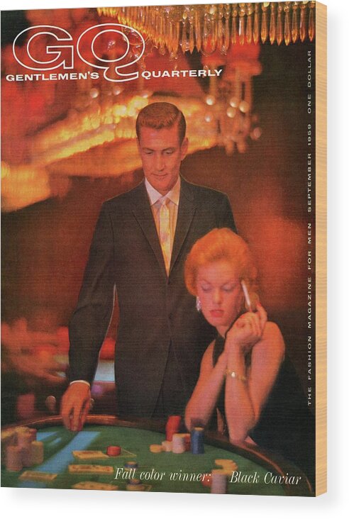 Fashion Wood Print featuring the photograph A Gq Cover Of Models At Casino De Capri In Havana by Richard Waite