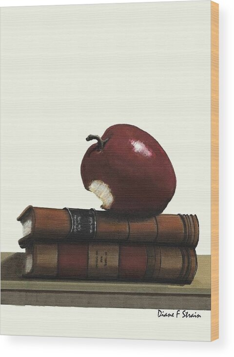 Fineartamerica.com Wood Print featuring the painting A Teacher's Gift Number 2 by Diane Strain