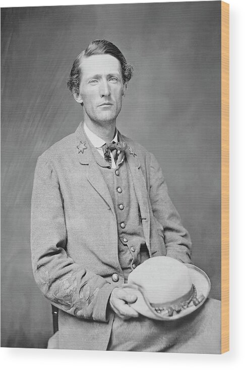 John Singleton Mosby Wood Print featuring the photograph American Civil War Colonel John S by Stocktrek Images