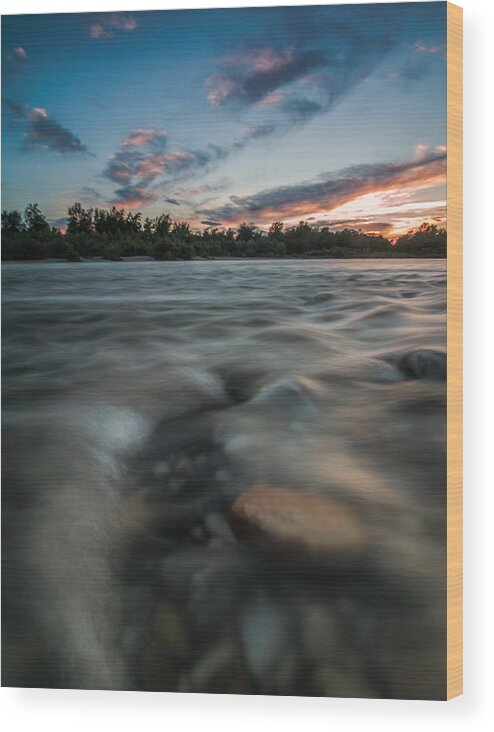 Landscapes Wood Print featuring the photograph At the end of the Day by Davorin Mance
