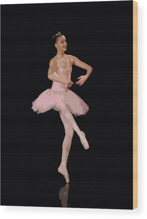 Finland Wood Print featuring the photograph Ballerina Warhol style by Jouko Lehto