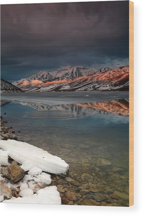 Lake Wood Print featuring the photograph Band of light over Deer Creek. by Wasatch Light