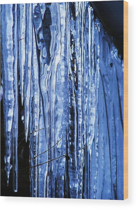 Icicles Wood Print featuring the photograph Beauty Of Ice by James McAdams