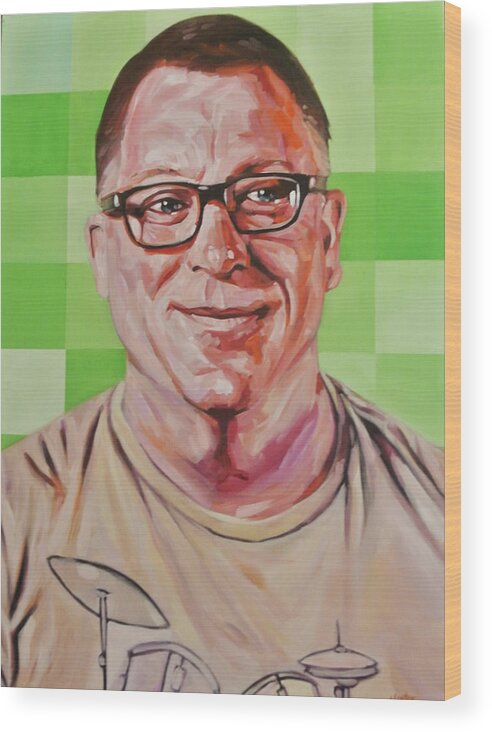 Berney Acrylic Canvas Portrait Wood Print featuring the drawing Berney by Steve Hunter