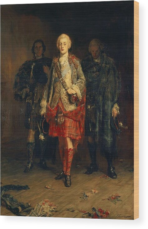 John Pettie Wood Print featuring the painting Bonnie Prince Charlie by MotionAge Designs