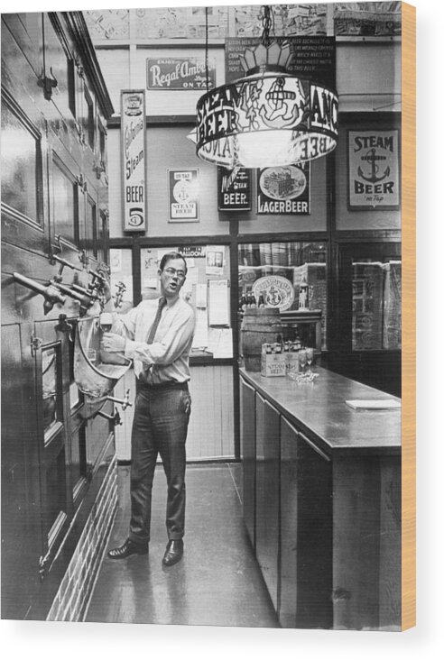 Retro Images Archive Wood Print featuring the photograph Brewery or Bar? by Retro Images Archive