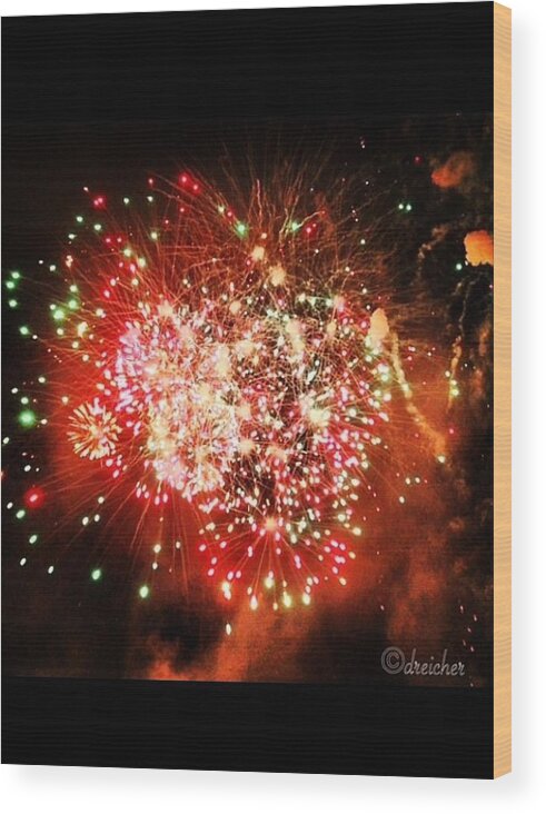 Color Wood Print featuring the photograph Bursts of Color in the Sky by Denise Reicher