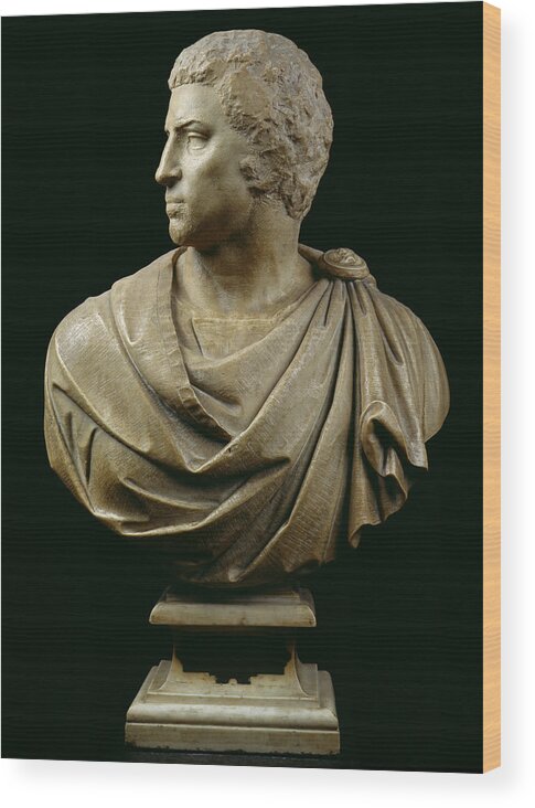 Bust Of Brutus Wood Print featuring the photograph Bust Of Brutus by Michelangelo Buonarroti