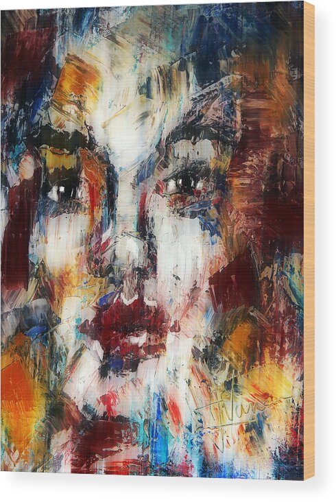 Marilyn Wood Print featuring the mixed media Candle in the Wind by Jim Vance