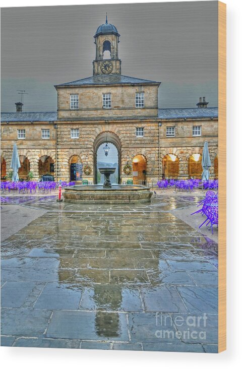 Uk Wood Print featuring the photograph Chatsworth Stables by Rod Jones