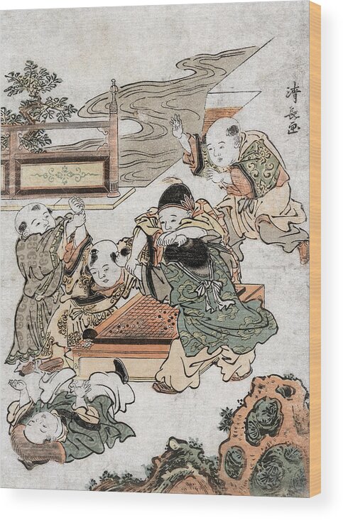 1780s Wood Print featuring the drawing China Children Playing by Granger