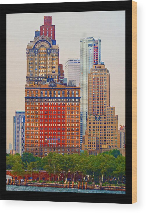 New York City Wood Print featuring the photograph City High by M Three Photos