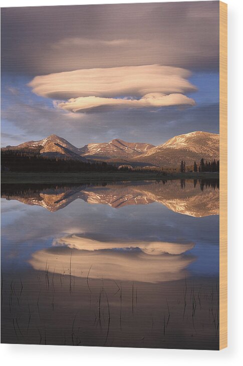 00174120 Wood Print featuring the photograph Clouds Over Mt Dana by Tim Fitzharris