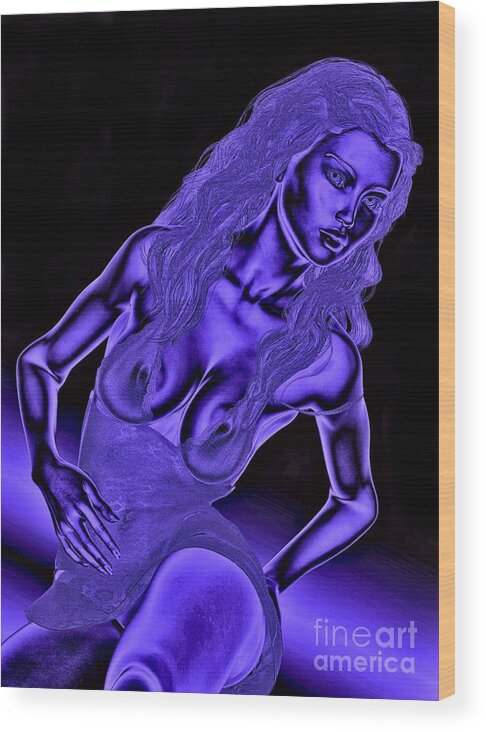 Pop Art Wood Print featuring the digital art Dancing Queen by Brian Raggatt