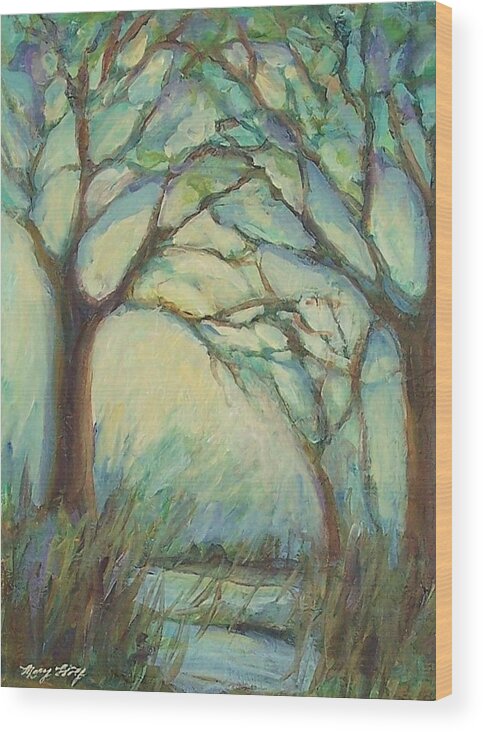 Impressionism Wood Print featuring the painting Dawn by Mary Wolf